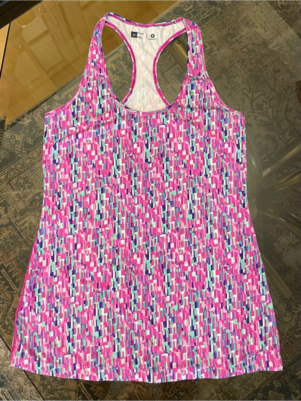 Xersion Pink Multicolor Racerback Sports Tank